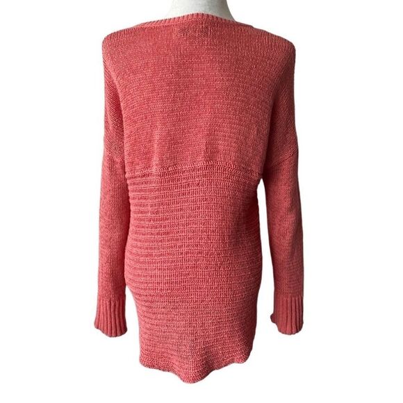 LOFT Women’s Knit Sweater Peach High Low SZ L - Picture 2 of 14